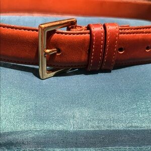 Vintage Coach British tan with brass belt size 34, 85cm
